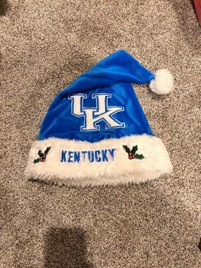 Forever Collectibles Kentucky Blue and White Holiday Santa Hat